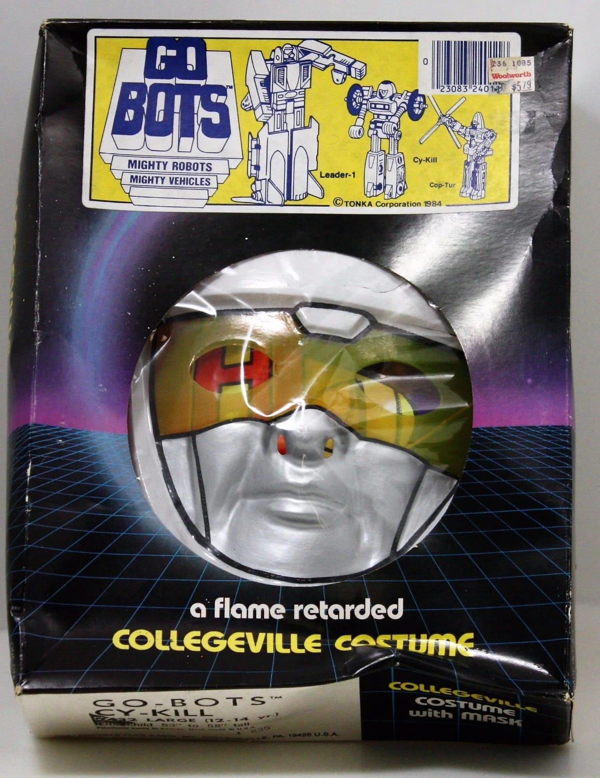 1980s Go Bots Mighty Robots CY-KILL Halloween Costume LARGE Child Gobots - Picture 1 of 4