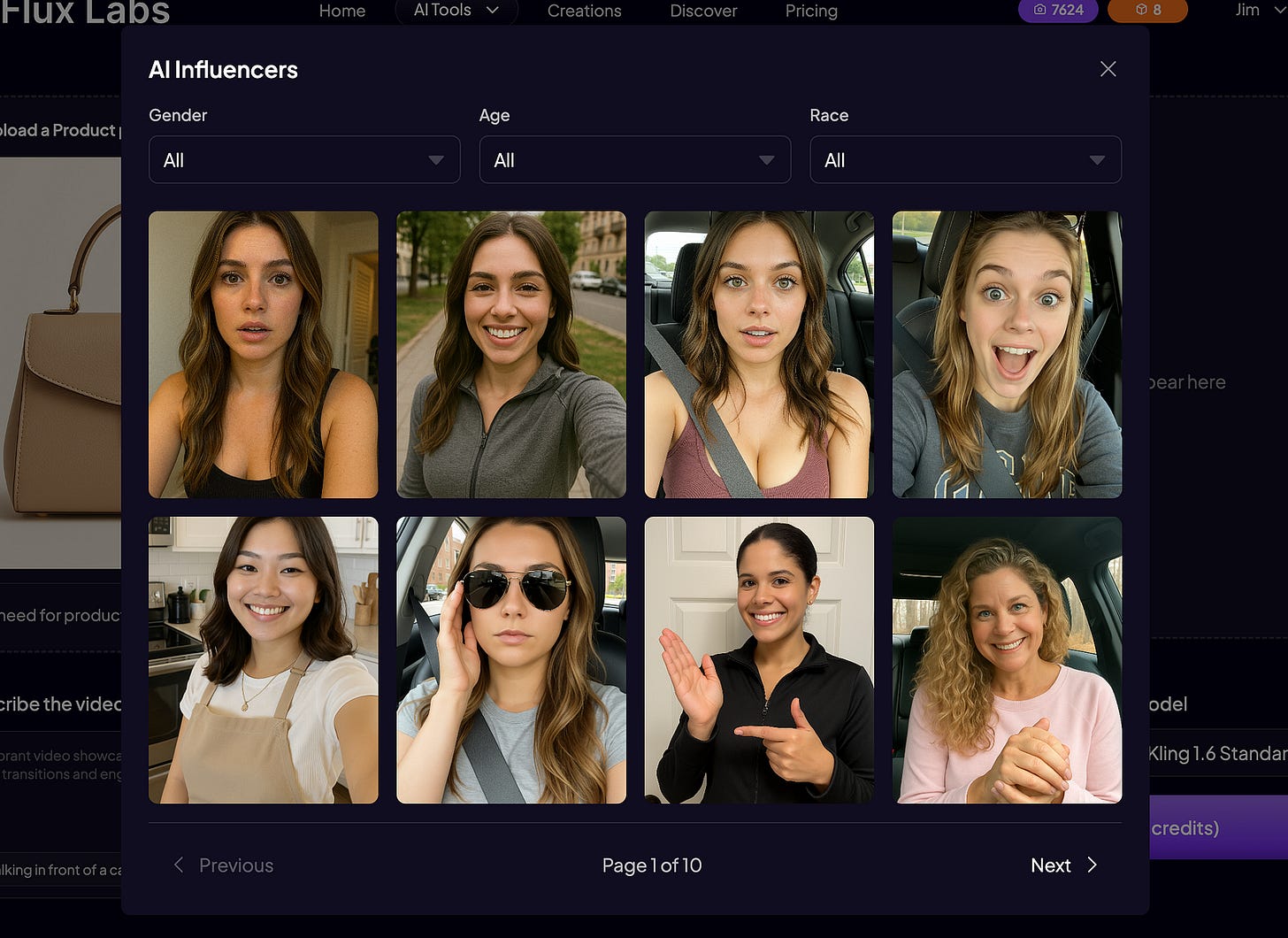 Flux Labs AI UGC video creator influencer selection. Image by Jim Clyde Monge Flux Labs AI UGC video creator influencer selection. Image by Jim Clyde Monge