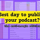 Giving a Noogie to Podcast Advice Absolutes: What's The Best Day of the Week to Publish Your Podcast?