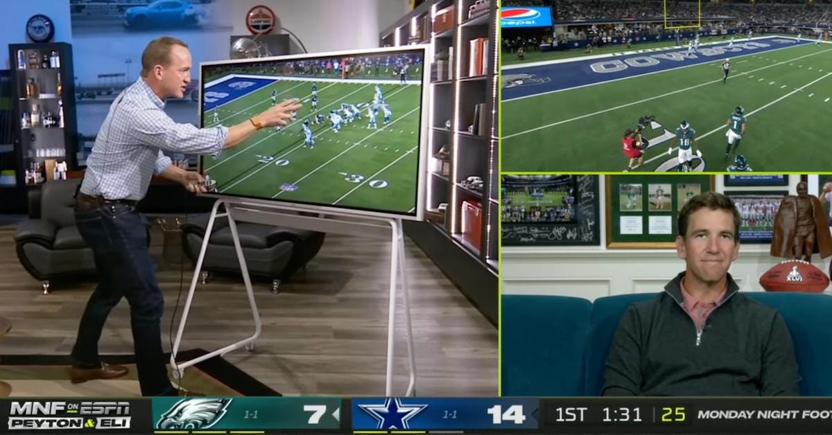 What Happened to Peyton and Eli Manning? — &#39;Monday Night Football&#39; Details