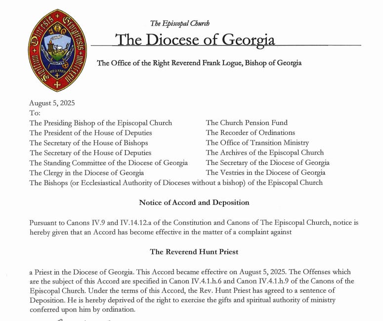 Psychedelic Priest Deposed by the Episcopal Church