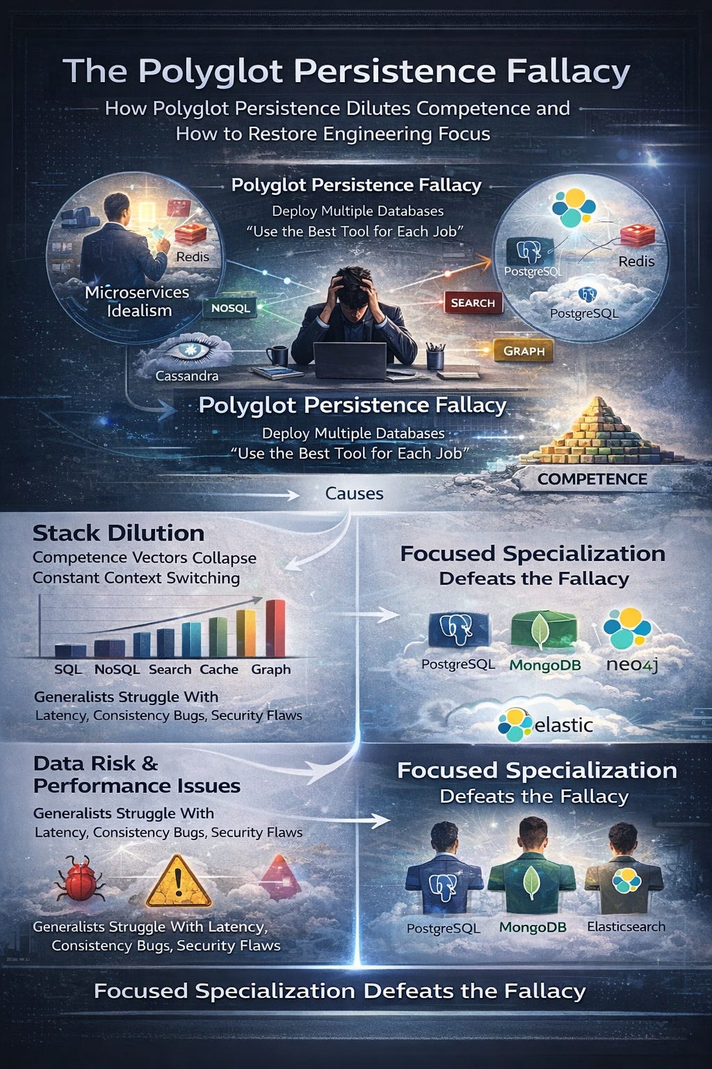 The Polyglot Persistence Fallacy: Stack Dilution Risks in Distributed Architectures