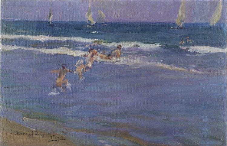 Children in the sea, 1909 - Joaquín Sorolla - WikiArt.org