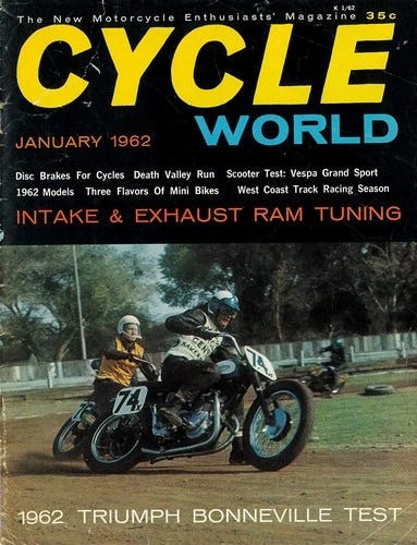 Vintage Western Book: Cycle World January 1962: Motocross, Racing, Dirt, Harley, - Picture 1 of 7