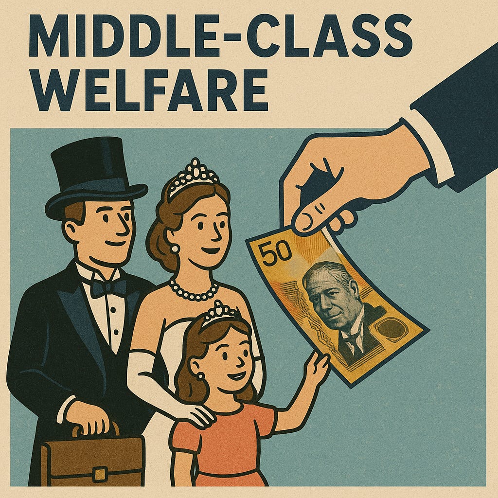 Middle Class Welfare and the Senator for Self Promotion