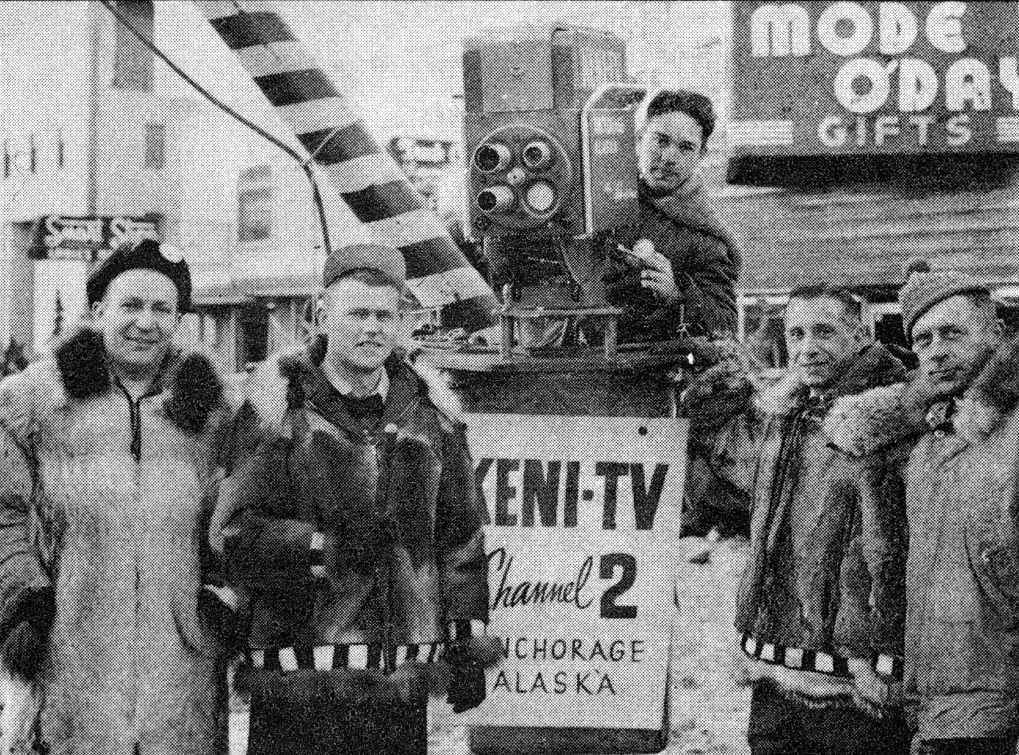 KENI-TV, channel 2, Fur Rendezvous TV coverage team.