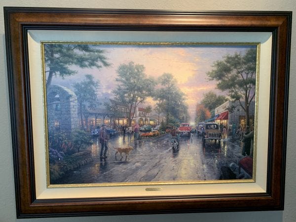 FB1022CMCarmelSunsetonOceanAvenueThomasKinkade24x36-2
