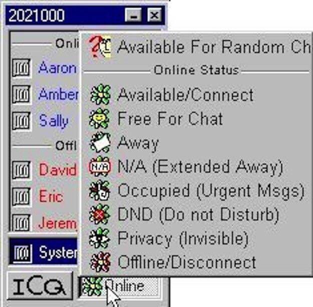 ICQ a classic that's still around today : 90s