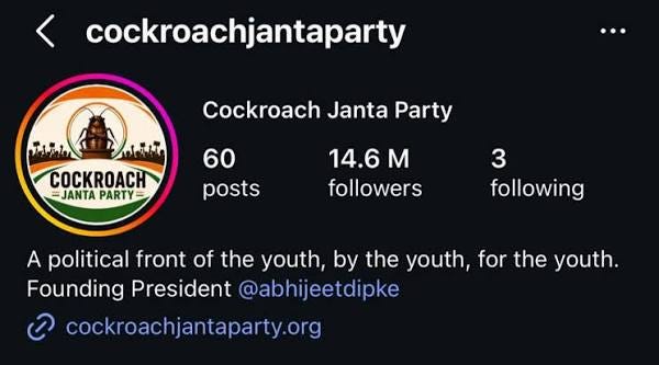 Fifteen million young people signing up in four days. That is not a pest  problem. That is a country trying to tell it is something. We should listen.