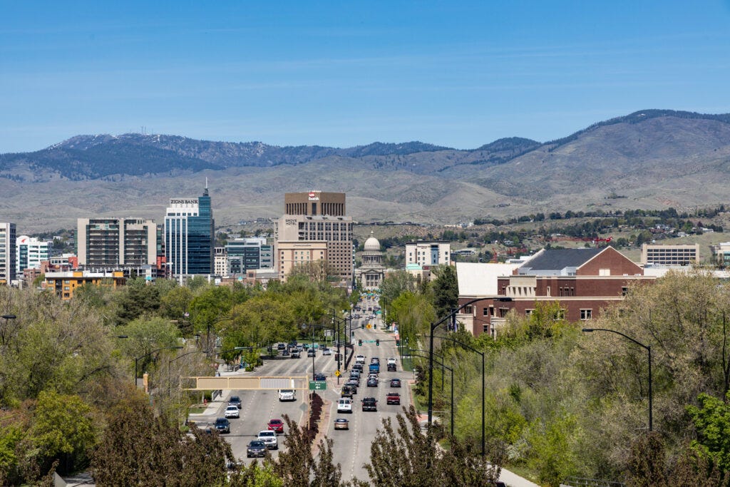 Downtown Boise seen from the Boise Depot