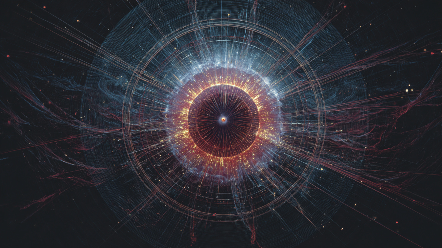 The God Particle (artist conception). The God Particle (artist conception).