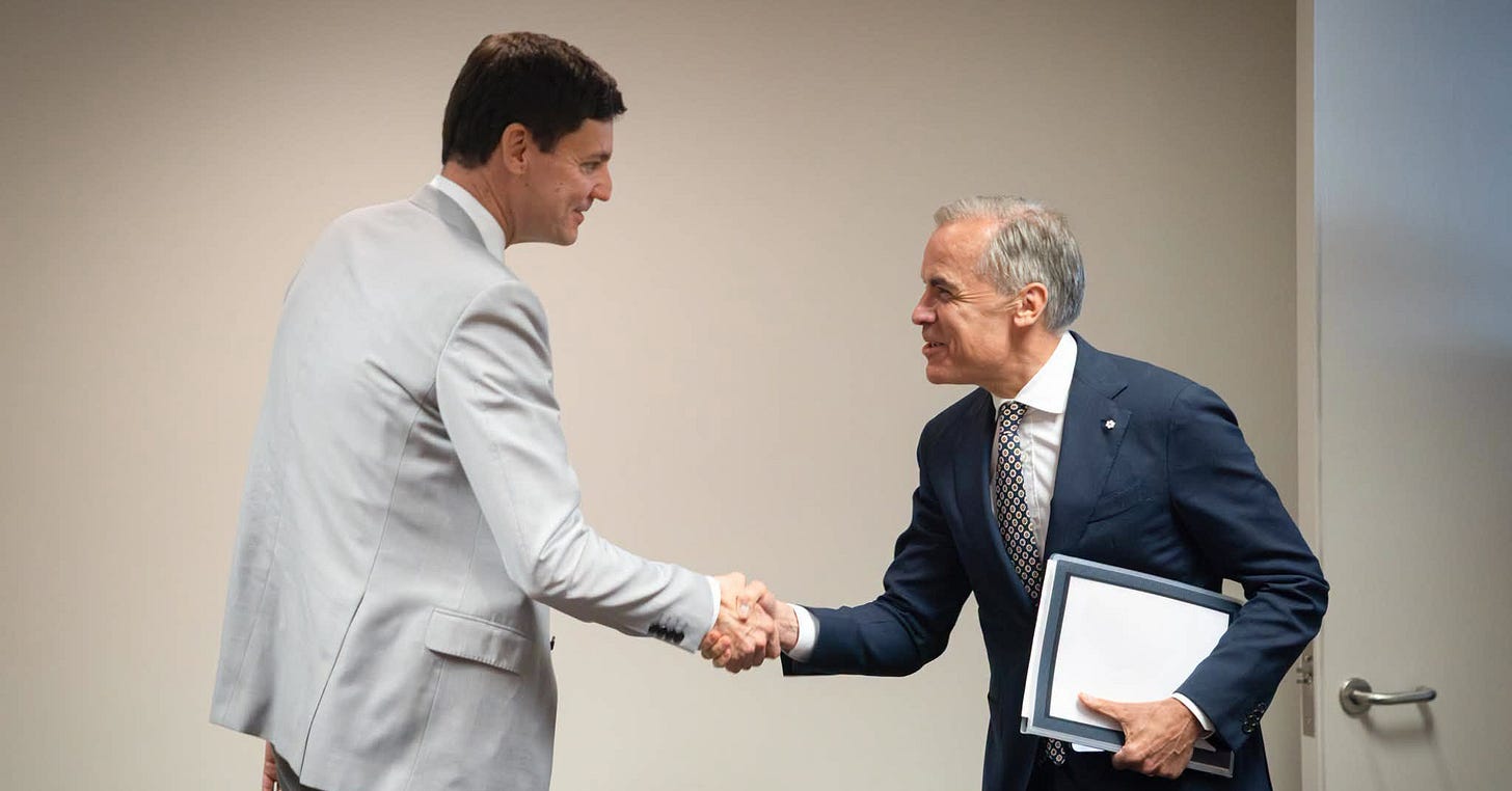 Prime Minister Carney meets with Premier Eby in Vancouver, British Columbia.
—
Le premier ministre Carney rencontre le premier ministre Eby à Vancouver, en Colombie-Britannique.