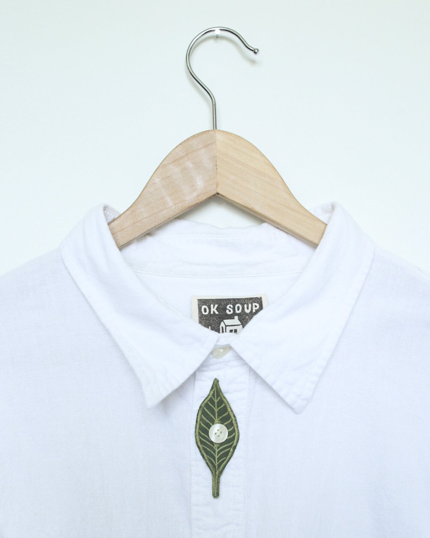 Light Green Leaf Button Cover