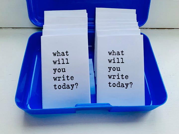 Four of my zines in the wild: Pocket Viewfinder, What Will You Write Today?, An Exercise in Creative Gratitude, and Radio Church