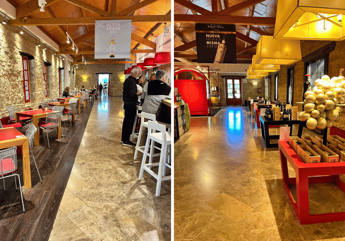 The cafe and shop at Marques de Riscal winery The cafe and shop at Marques de Riscal winery