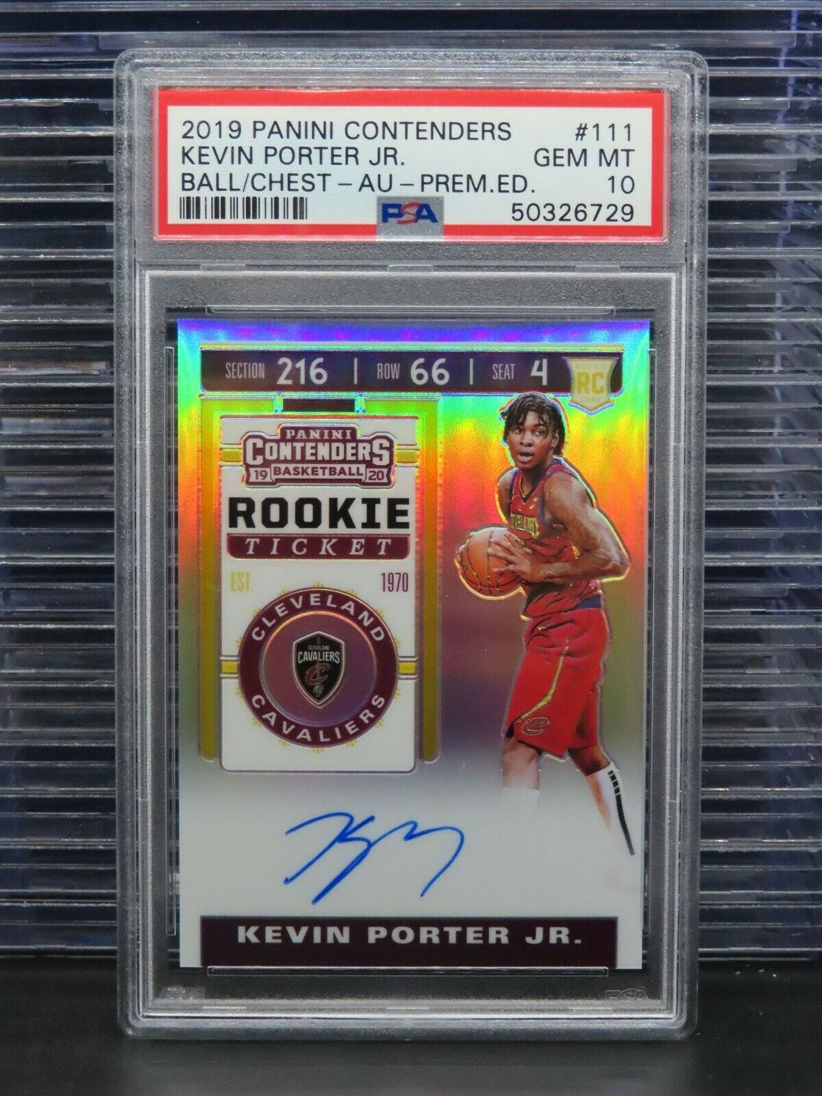 Image 1 - 2019-20-Contenders-Kevin-Porter-Jr-Premium-Autograph-Auto-111-PSA-10-Z62