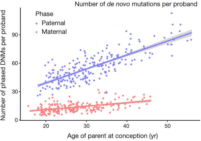 Germ line DNA mutations - egg vs sperm. : r/evolution