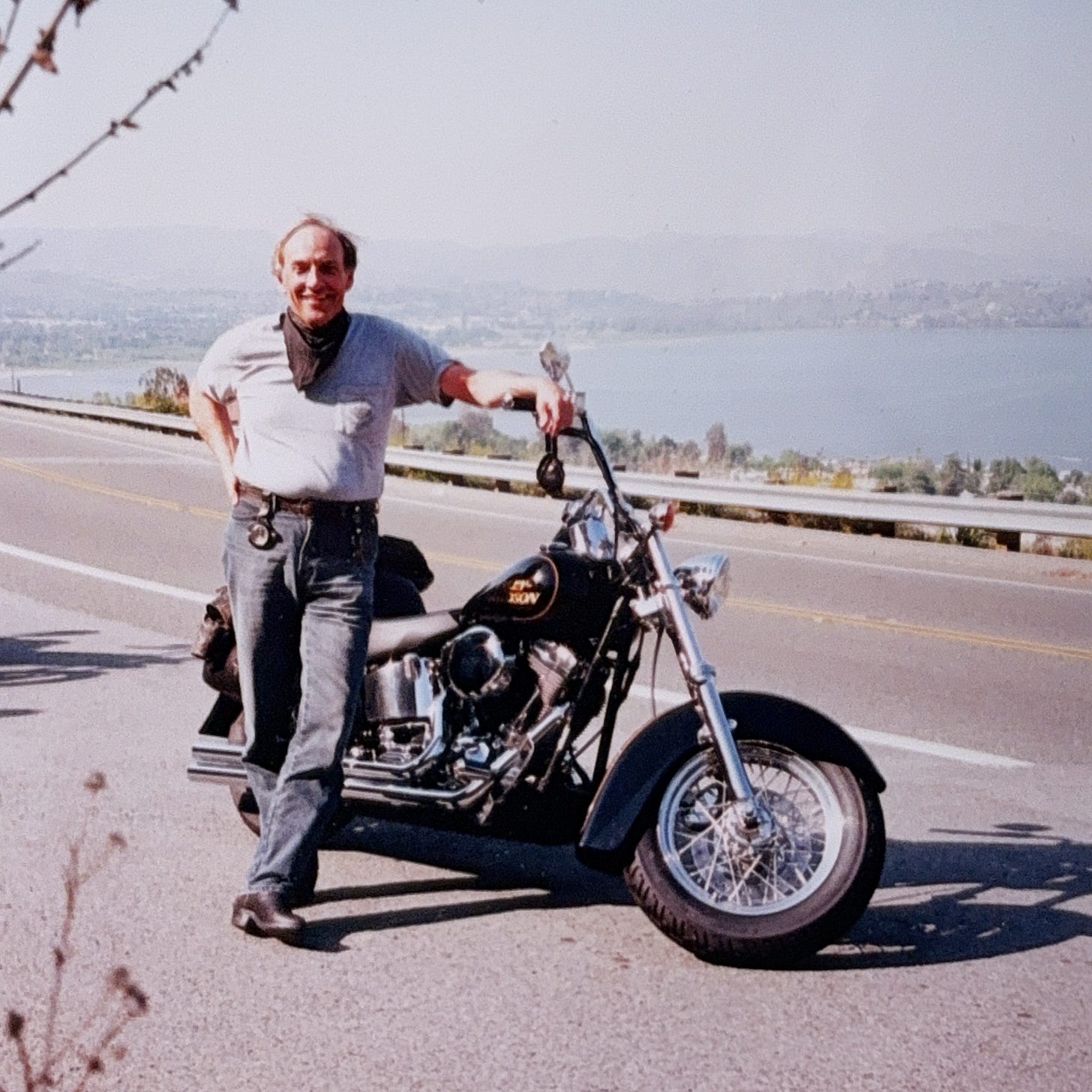 Charlie and his motorcycle Charlie and his motorcycle