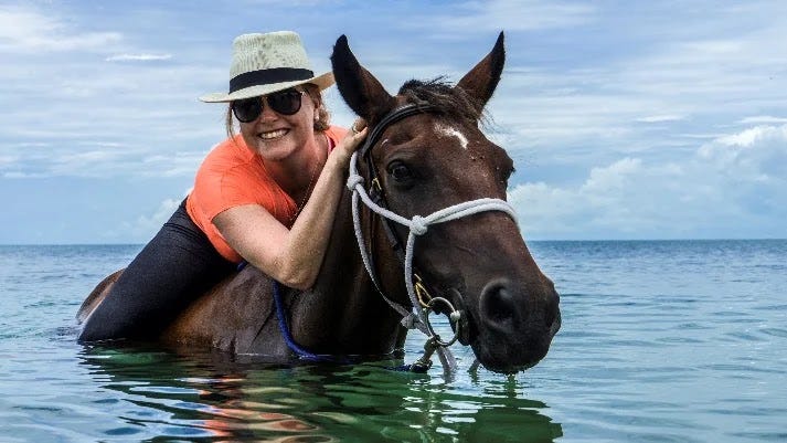 Benguerra beach horseback-riding