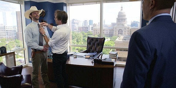 Walker Stan forces Walker to wear a vote button 1.17 Walker Stan forces Walker to wear a vote button 1.17