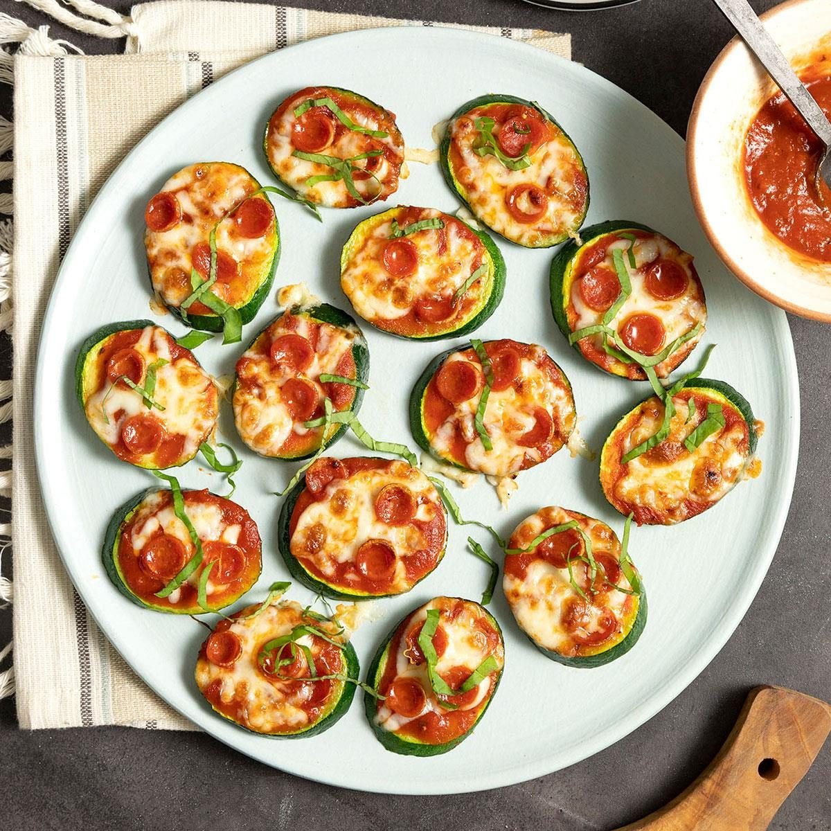 Zucchini Pizza Bites Zucchini Pizza Bites