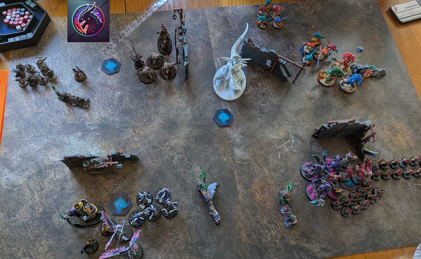 Warhammer age of sigmar spearhead game with 4 players example