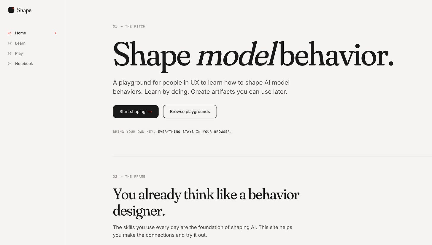 Shape — home page