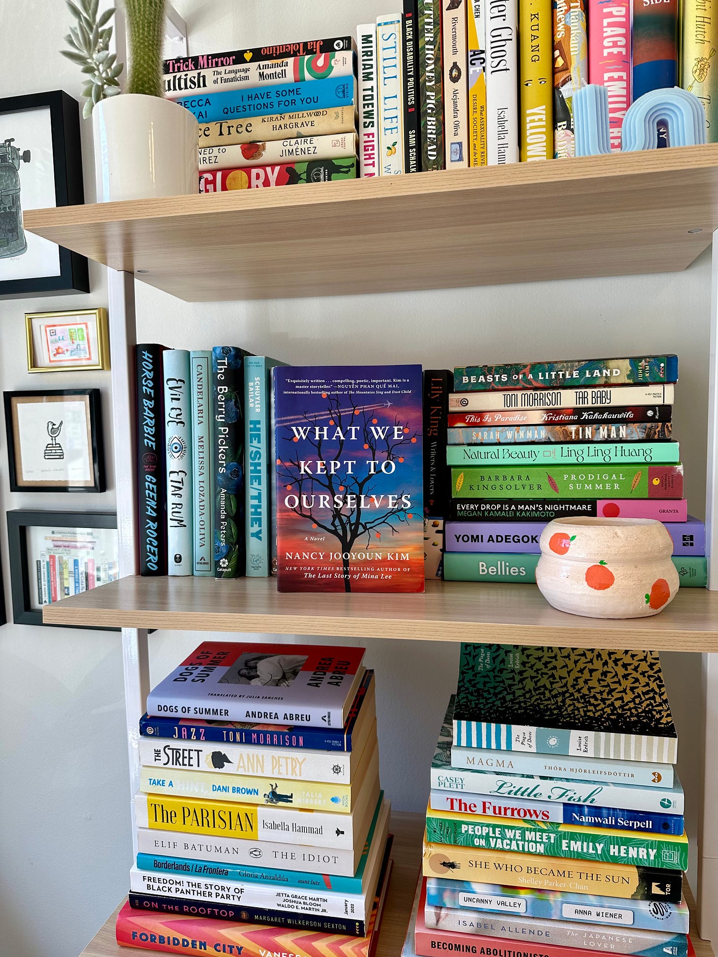 What We Kept to Ourselves on a bookshelf