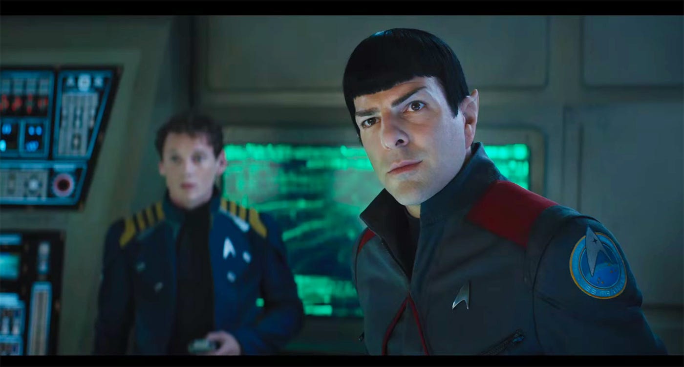 Star Trek Beyond stars Zachary Quinto and Chris Pine Star Trek Beyond stars Zachary Quinto and Chris Pine
