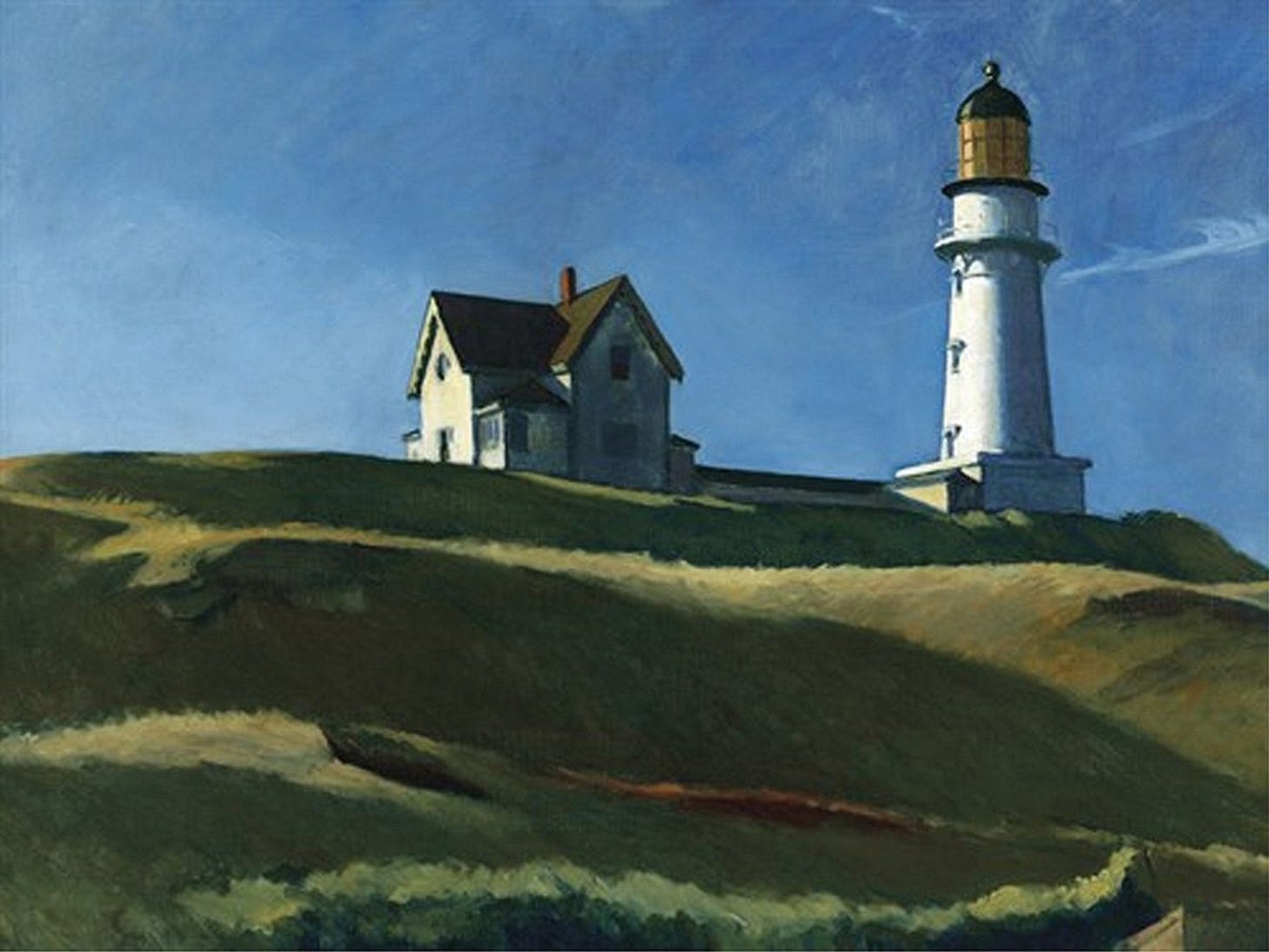 Impresión del Arte Edward Hopper Lighthouse Hill 1927 50x40cm |  Yourdecoration