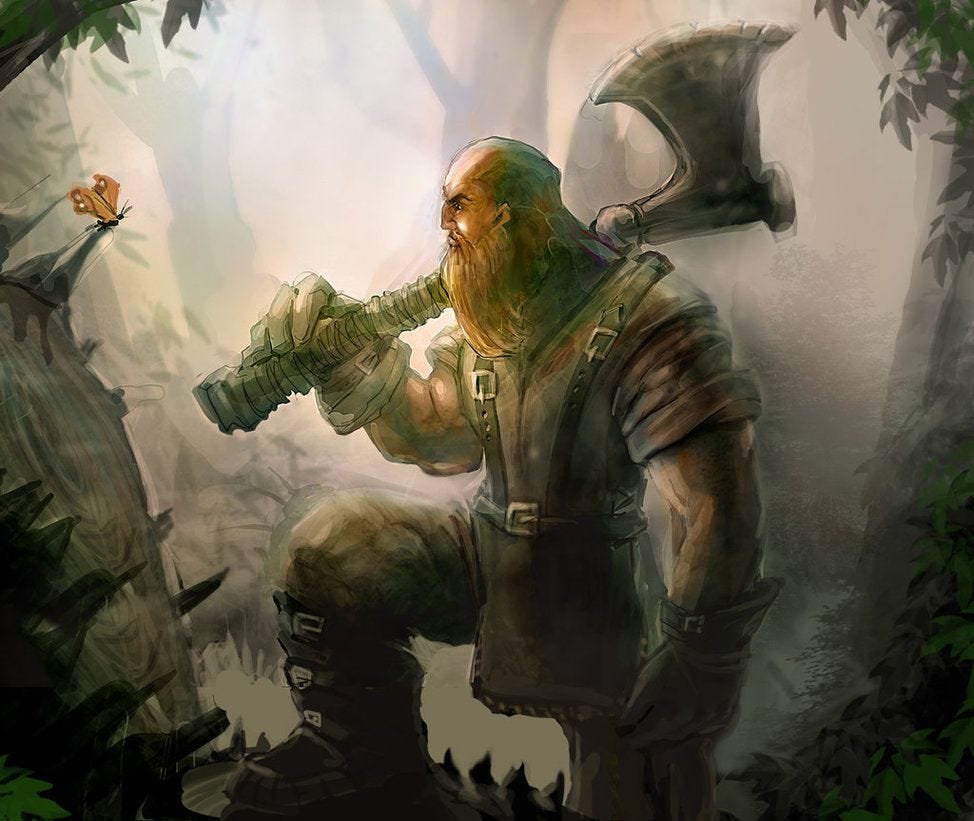 Forgotten Myths Card Art - Lumberjack by mattforsyth Rpg Character, Character Portraits, Character Design, Dnd Characters, Fantasy Characters, Fantasy World, Fantasy Art, Wood Cutter, More Wallpaper