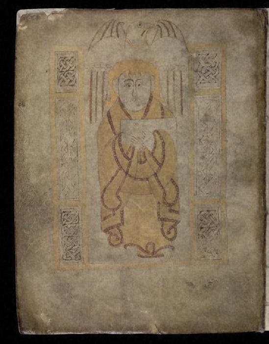 Evangelist portrait in the Stowe Missal