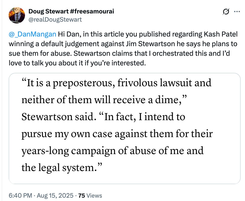 Doug Stewart Admits To Being Part of Criminal Group, Using Partner Aubrey  Cottle to Smear Target