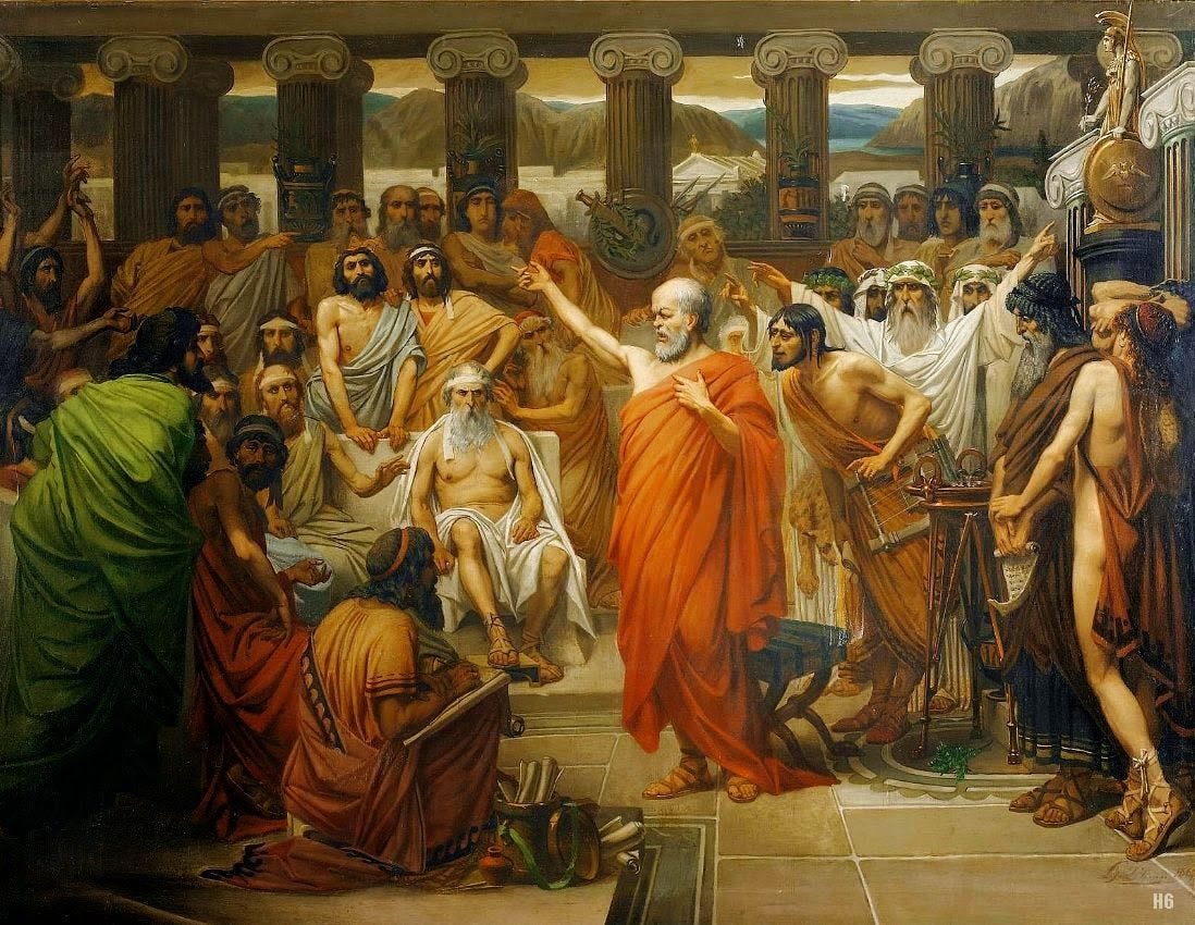 Mes Images: Socrate parle - Louis J.Lebrun. Belge.1844-1900. Huile / toile.  | Antica grecia, Grecia