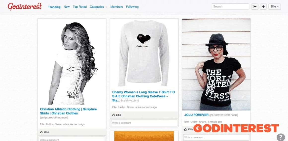 What's Trending on Godinterest - Graphic design