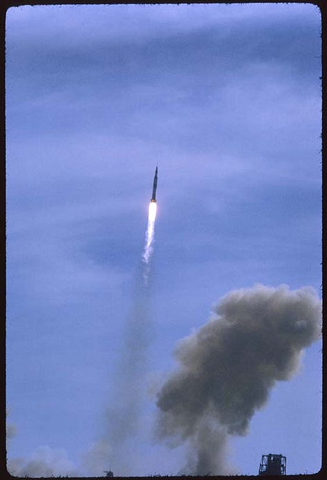 Apollo 15 launch, ABC TV broadcast, Saturn V rocket