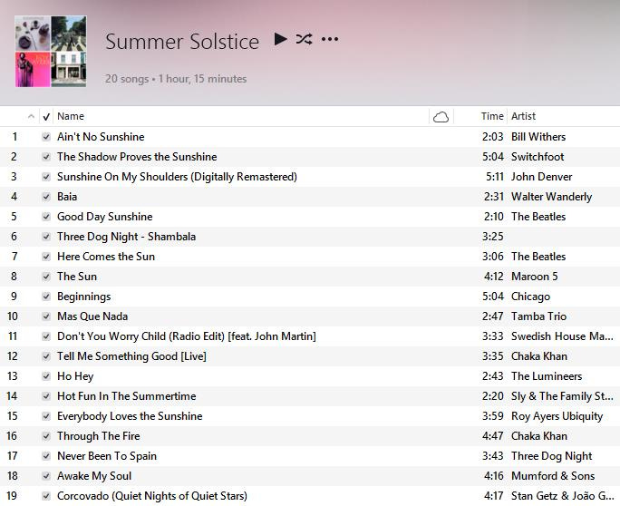 Summer Solstice Playlist Summer Solstice Playlist