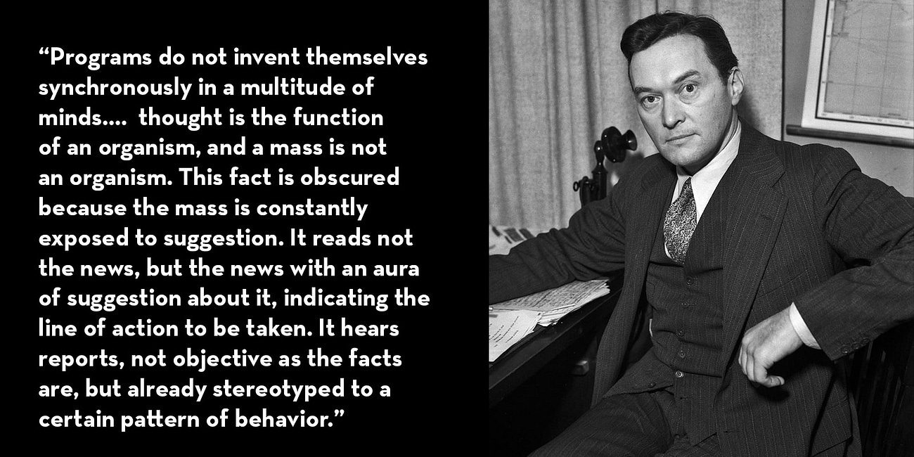 Elucidating Excerpts: Walter Lippmann’s “Public Opinion” (1922)