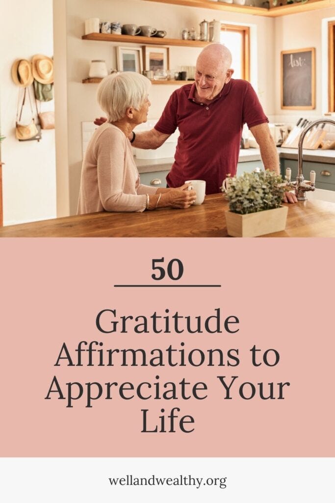 50 Gratitude Affirmations