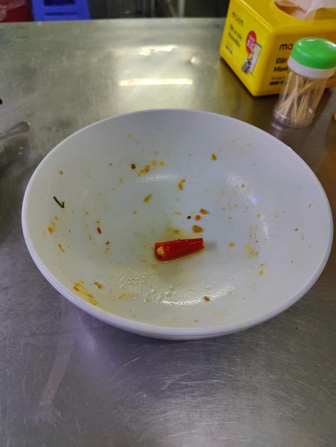 a visit and empty bowl at Tâm Nguyên Phúc Vegetarian Restaurant