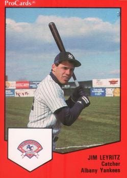 1989 ProCards #325 Jim Leyritz Front 1989 ProCards #325 Jim Leyritz Front