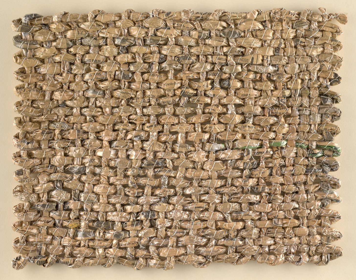 Ed Rossbach. Construction with Newspaper and Plastic Wall Hanging. 1968 |  MoMA