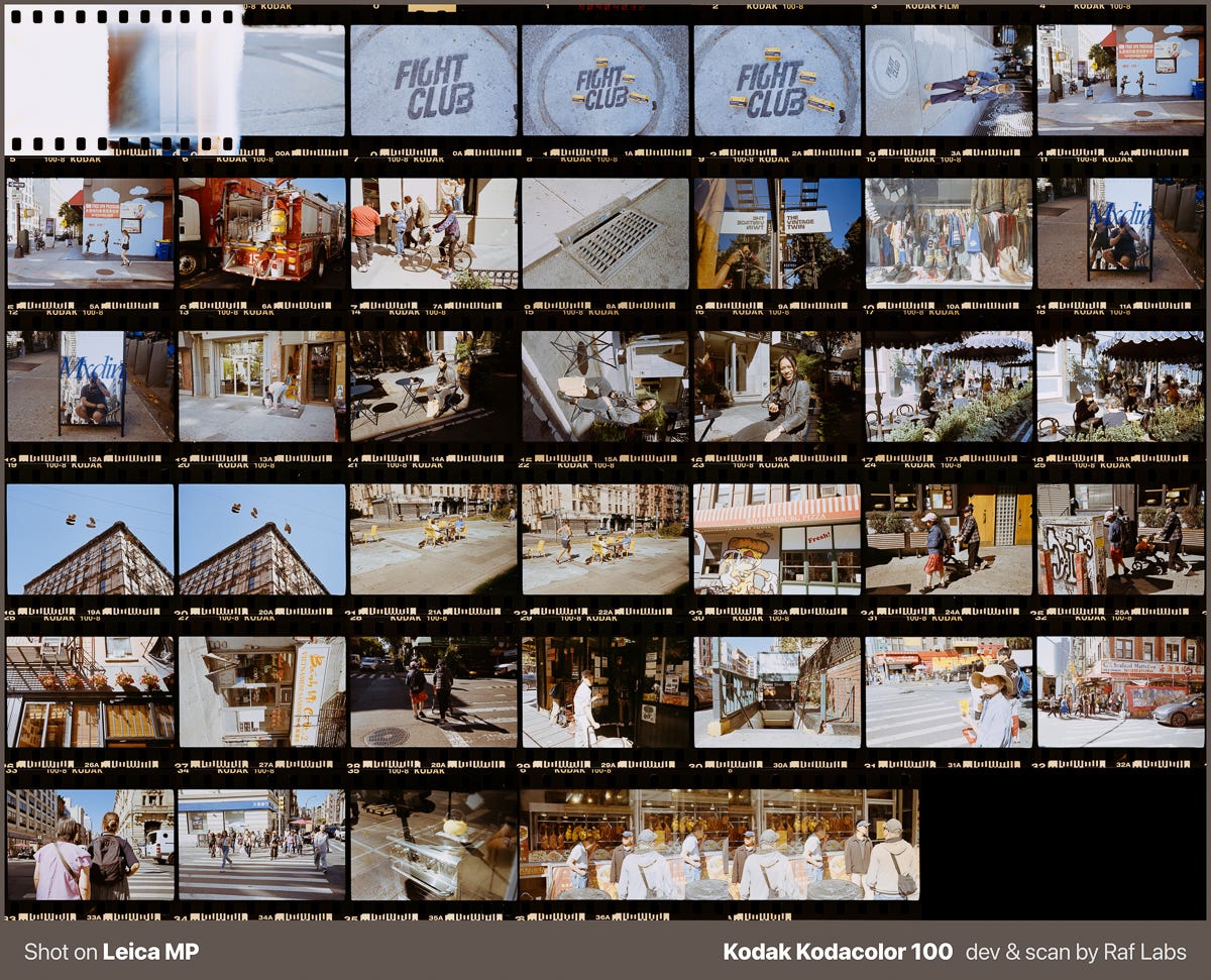 Folha de contato do Kodacolor 100 criada na RafLabs. Folha de contato do Kodacolor 100 criada na RafLabs.