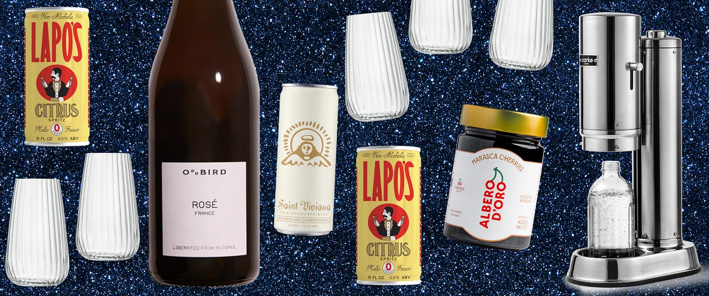 Glassware and drinks.