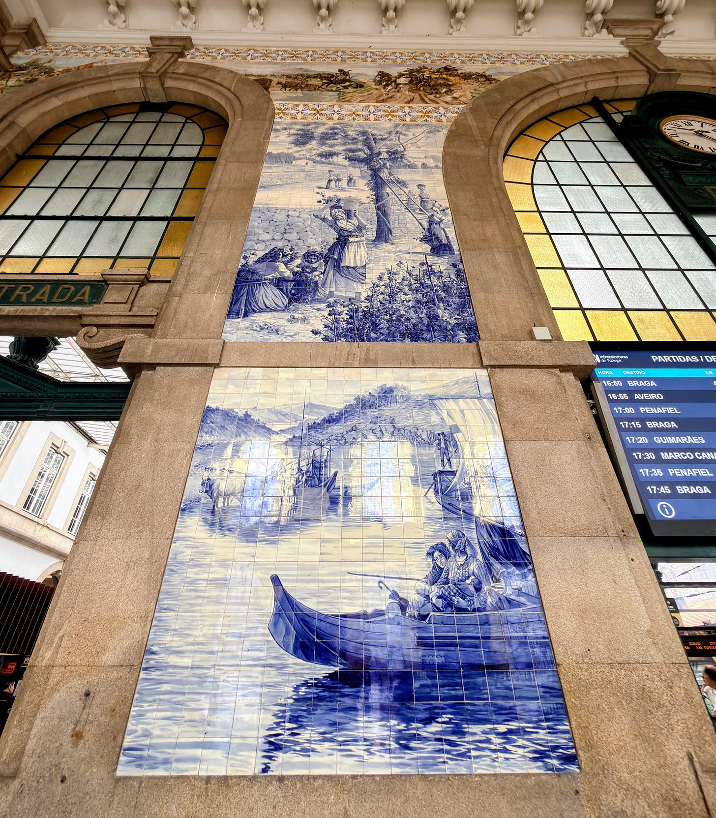 Azulejo tiles at São Bento Train Station Azulejo tiles at São Bento Train Station