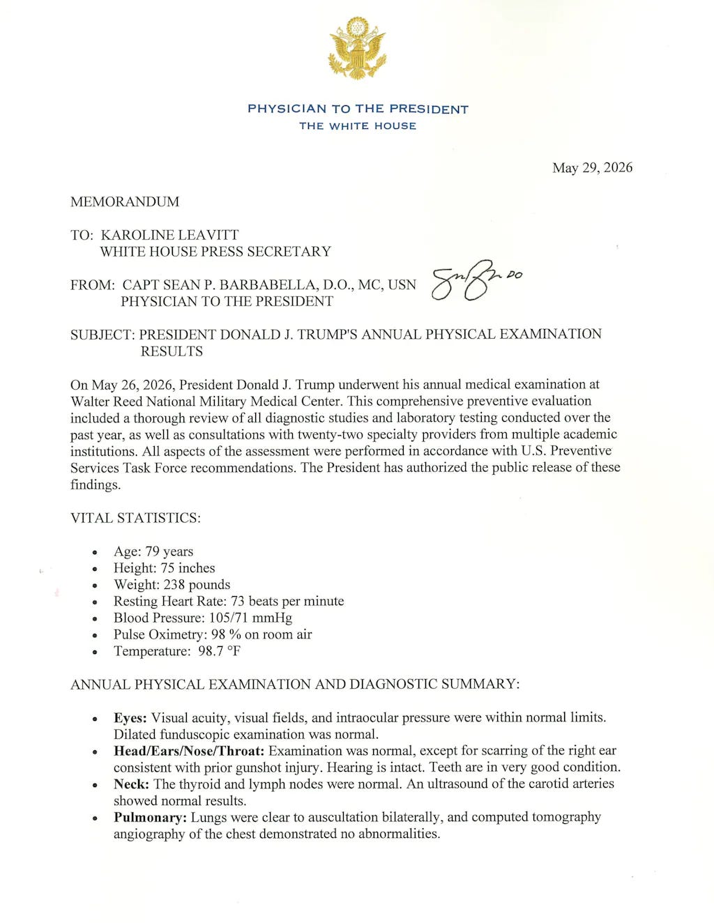 page one of report