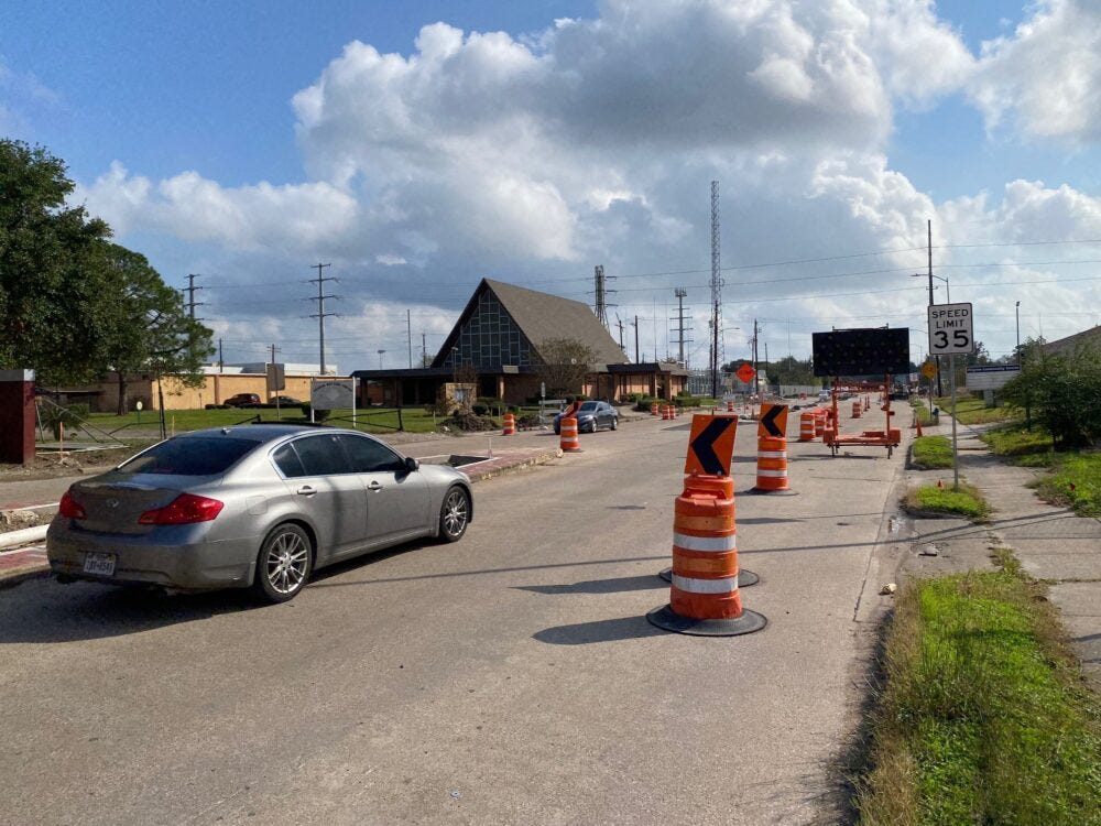Blodgett Street bike lane construction