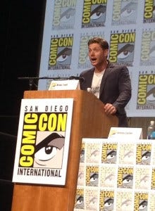 Director Jensen reacts to the teeming crowd