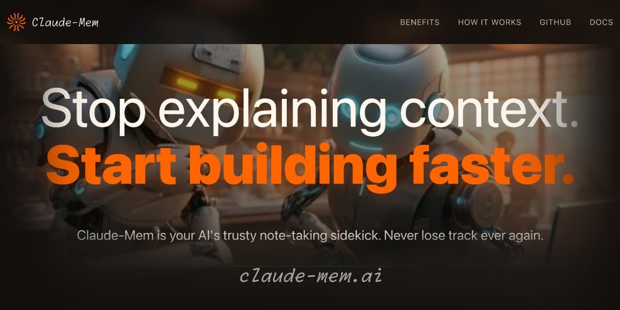 GitHub - thedotmack/claude-mem: A Claude Code plugin that automatically  captures everything Claude does during your coding sessions, compresses it  with AI (using Claude's agent-sdk), and injects relevant context back into  future sessions.