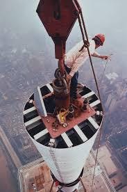 View of the original north twin tower's antenna from up top. View of the original north twin tower's antenna from up top.